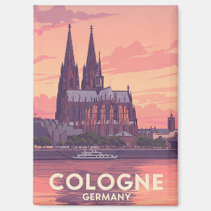 Vintager Kölner Dom Deutschland Reisen Magnet