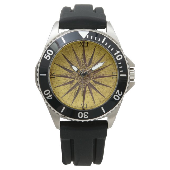 Vintager Kompass Armbanduhr (Vorderseite)
