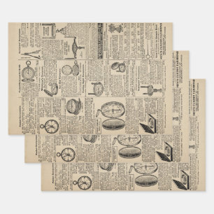Vintager Kompass-Katalog Geschenkpapier Set