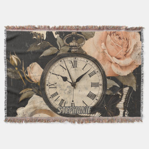 Vintager Kompass und Schmetterling - rustikales Pa Decke
