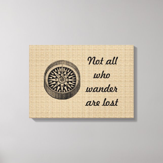 Vintager Kompass zur Leinwand (Vorderseite)