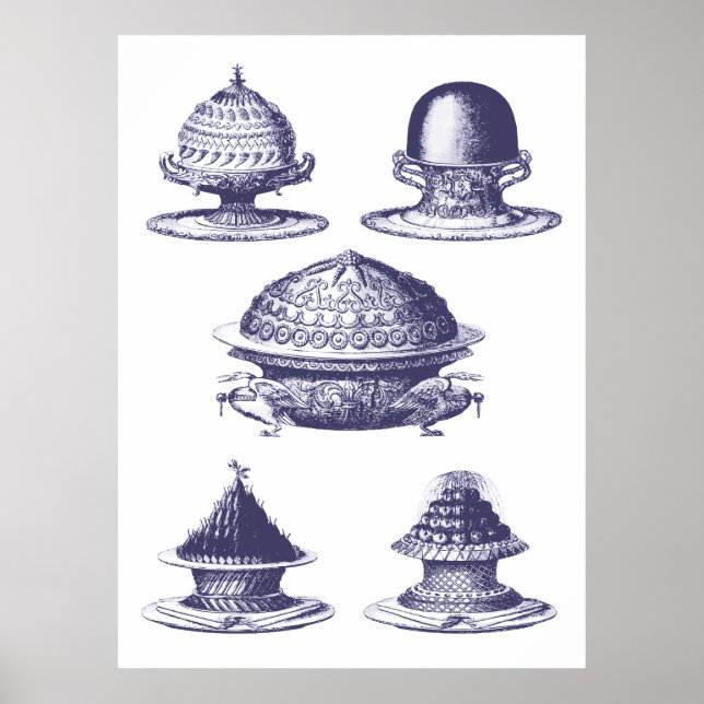 Vintager Konditorei für Bäckereien - Gebäck Poster (Vorne)