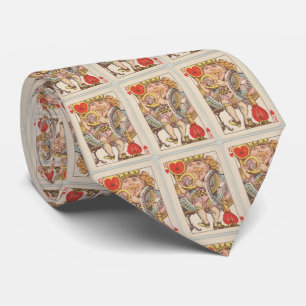 Vintager König der Herz-Spielkarte (1889) Krawatte