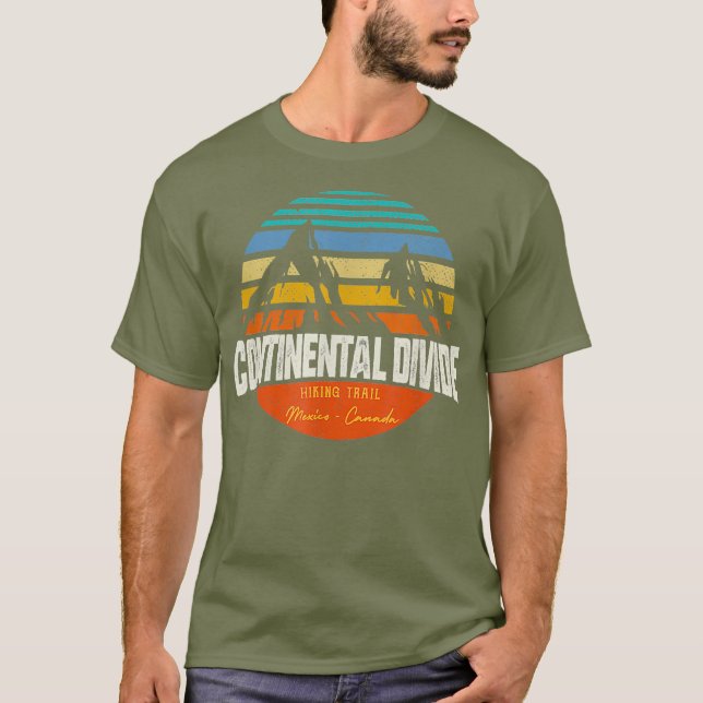 Vintager, kontinentaler Teilungsweg T-Shirt (Vorderseite)