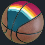 Vintager Kontrast Basketball<br><div class="desc">Hintergrund mit Vintagen Kontraststreifen. Sommerretro Stil Surf Streifen Muster.</div>