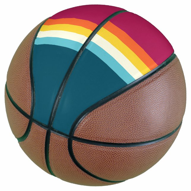 Vintager Kontrast Basketball (angewinkelt)
