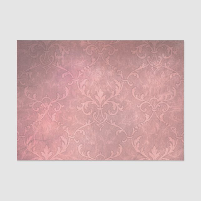 Vintager Korallenrosa Seidenpapier (Vorderseite)