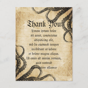 Vintager Kraken Dankeskarte
