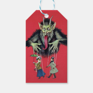 Vintager Krampf Geschenkanhänger