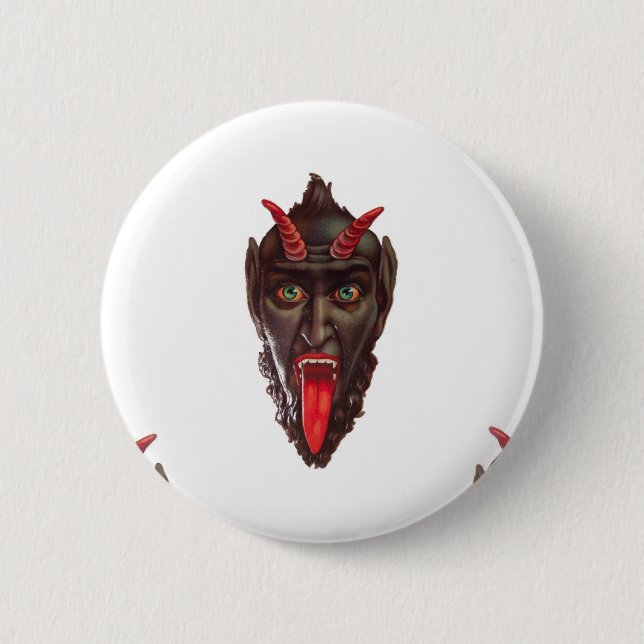 Vintager Krampus Button (Vorderseite)