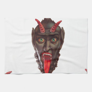Vintager Krampus Geschirrtuch