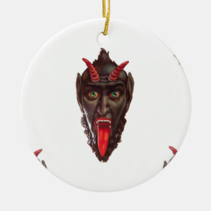 Vintager Krampus Keramik Ornament
