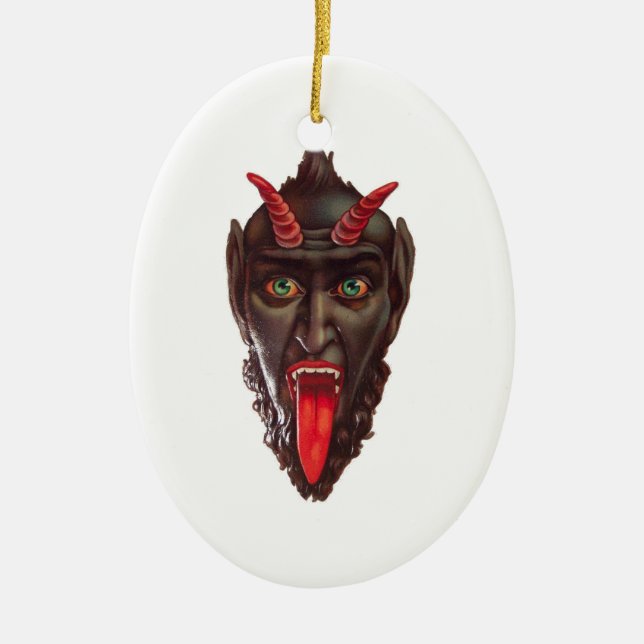 Vintager Krampus Keramikornament (Vorne)