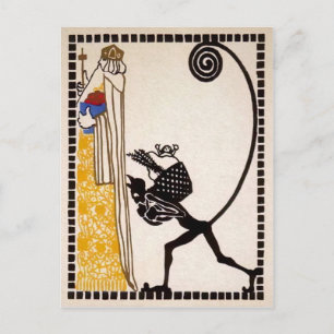 Vintager Krampus Postkarte