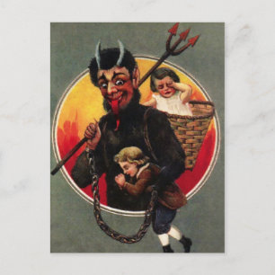 Vintager Krampus Postkarte