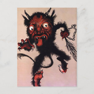 Vintager Krampus Postkarte