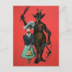 Vintager Krampus Postkarte