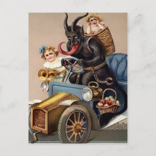 Vintager Krampus Postkarte