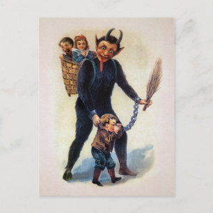 Vintager Krampus Postkarte