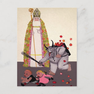 Vintager Krampus Postkarte