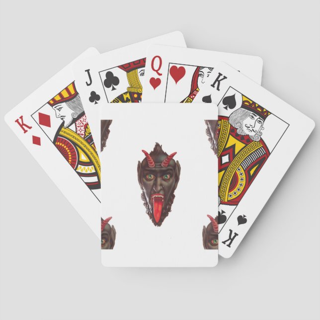 Vintager Krampus Spielkarten (Rückseite)