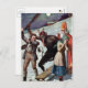 Vintager Krampus und Santa Postcard Postkarte (Vorne/Hinten)