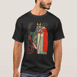 Vintager Krampus und Santa T-Shirt