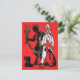 Vintager Krampus, Weihnachtsmann und Stiefel Postk Postkarte (Stehend Vorderseite)