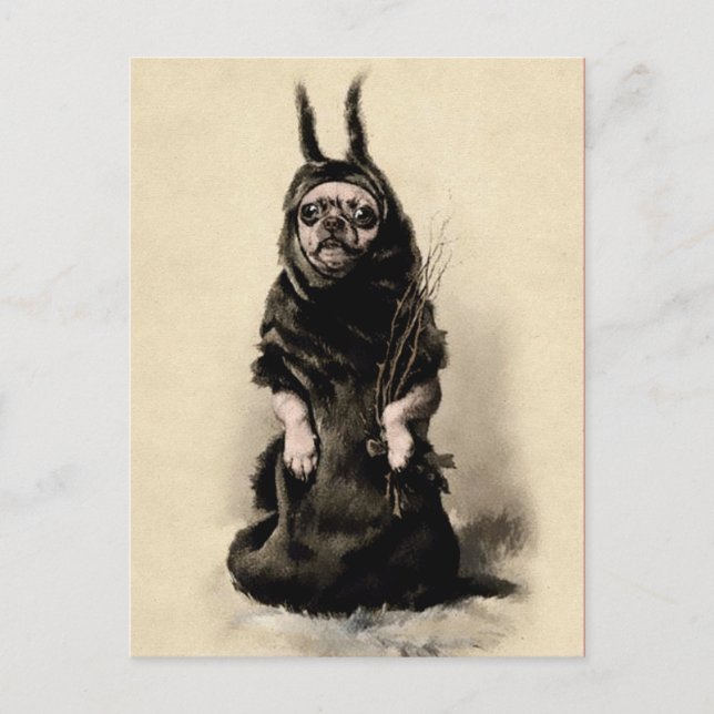 Vintager Krampushund Postkarte (Vorderseite)