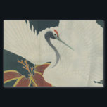Vintager Kranich der japanischen Roten Krone Seidenpapier<br><div class="desc">Vintage Kunst aus dem japanischen Roten Kranich,  mit Monogramm-Initialen oder Namen,  um Ihr eigenes Geschenk zu kreieren. Schönes einzigartiges orientalisches Tier- und Vogeldesign für moderne berufliche Mode.</div>