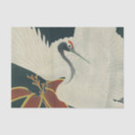 Vintager Kranich der japanischen Roten Krone Seidenpapier<br><div class="desc">Vintage Kunst aus dem japanischen Roten Kranich,  mit Monogramm-Initialen oder Namen,  um Ihr eigenes Geschenk zu kreieren. Schönes einzigartiges orientalisches Tier- und Vogeldesign für moderne berufliche Mode.</div>