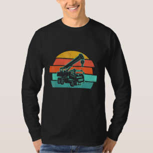 Vintager Krankran-Transporteurlift für Retro-Fahrz T-Shirt