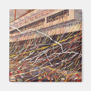 Vintager Kreuzfahrtschiff Urlaub; Bon Voyage Party Magnet