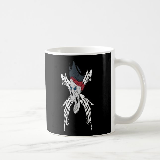 Vintager Kreuzknochen-Pirate Kaffeetasse (Rechts)
