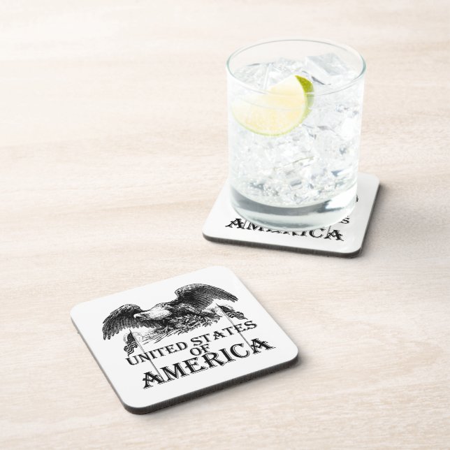 Vintager Kriegsadler Getränkeuntersetzer (Rechte Seite)