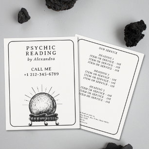 Vintager Kristallball Psychischer Medium Tarot Rea Flyer