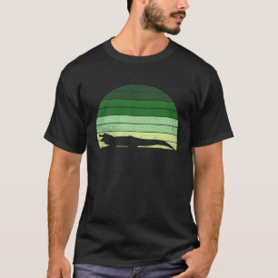 Vintager Krokodil-Alligator mit Reptile Kaiman S T-Shirt