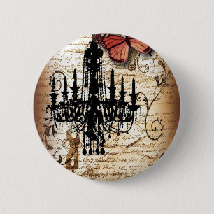 Vintager Kronleuchter aus Steampunker-Glattbutterf Button