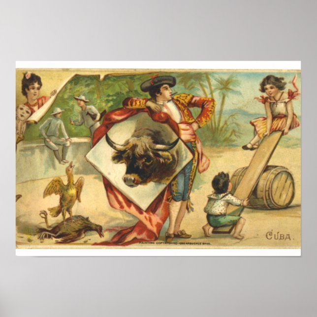 Vintager "Kuba"-Arbuckle Bros-Kaffee Poster (Vorne)