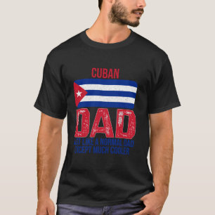 Vintager kubanischer Vater - Kuba-Flagge für den V T-Shirt
