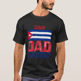 Vintager kubanischer Vater - Kuba-Flagge für den V T-Shirt