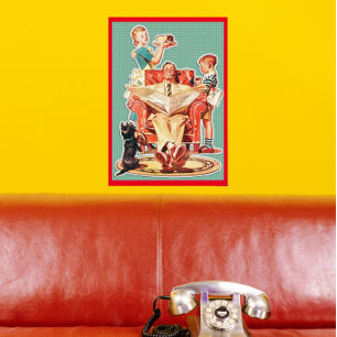 Vintager Kuchen aus den 50er Jahren der 50er-Jahre Poster