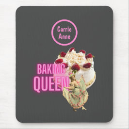 Vintager Kuchen Backkönigin Personalisiert Mousepad