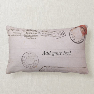 Vintager kundengerechter Postkartenentwurf Lendenkissen