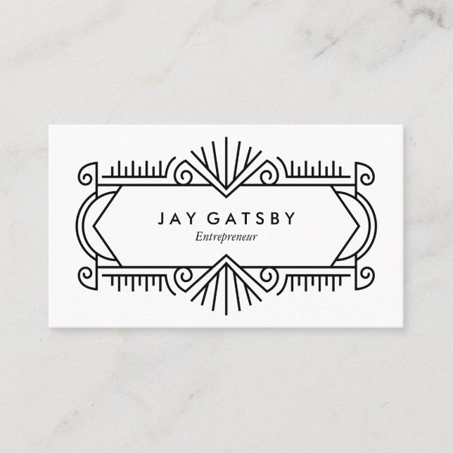 Vintager Kunst-Deko/Kunst Nouveau Geschäfts-Karte Visitenkarte (Vorderseite)