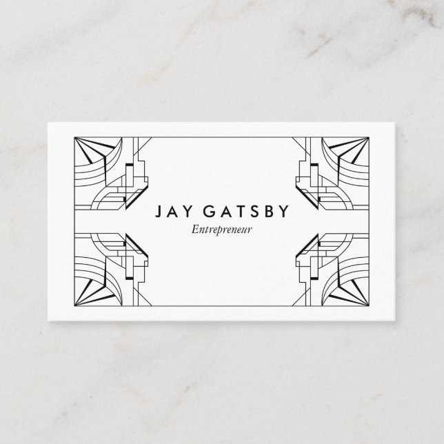 Vintager Kunst-Deko/Kunst Nouveau Geschäfts-Karte Visitenkarte (Vorderseite)