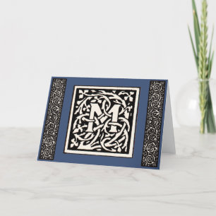 Vintager Kunst Nouveau Buchstabe des Monogramm-M
