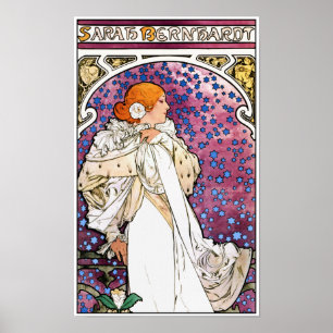 Vintager Kunst Nouveau Plakat-Druck durch Mucha Poster