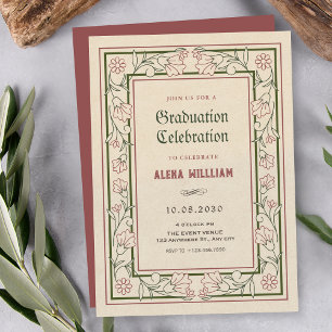 Vintager künstlerischer Floriner Kunstrahmen Absch Einladung