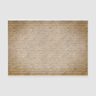 Vintager kursiver Schreibtext auf dem Muster eines Seidenpapier